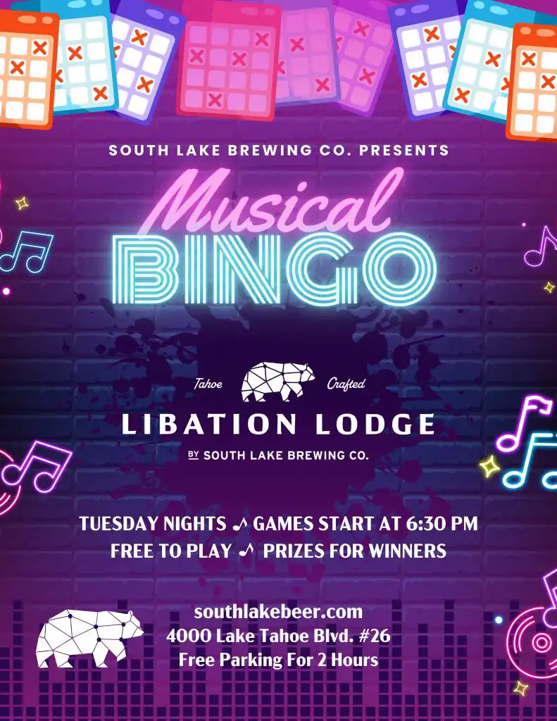 Musical Bingo at The Libation Lodge, South Lake Tahoe