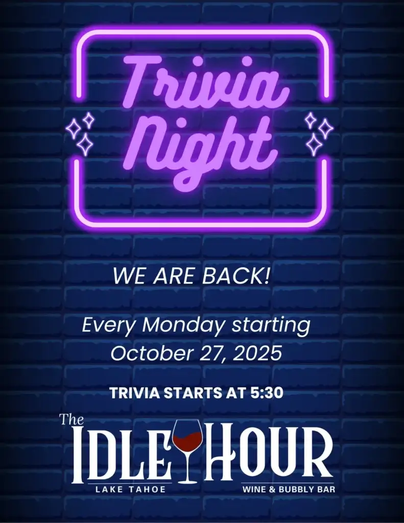 Trivia Night at Idle Hour Wine Bar, South Lake Tahoe